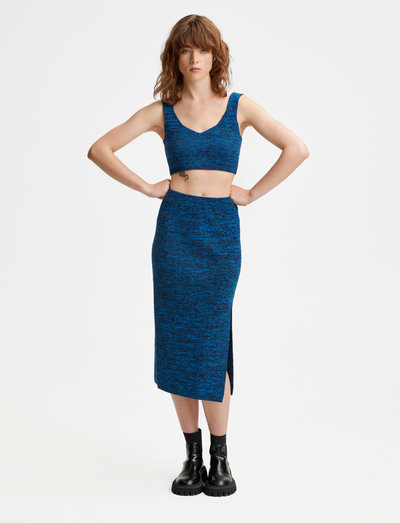 FrejaGZ HW skirt - midi skirts - directoire blue black mélange