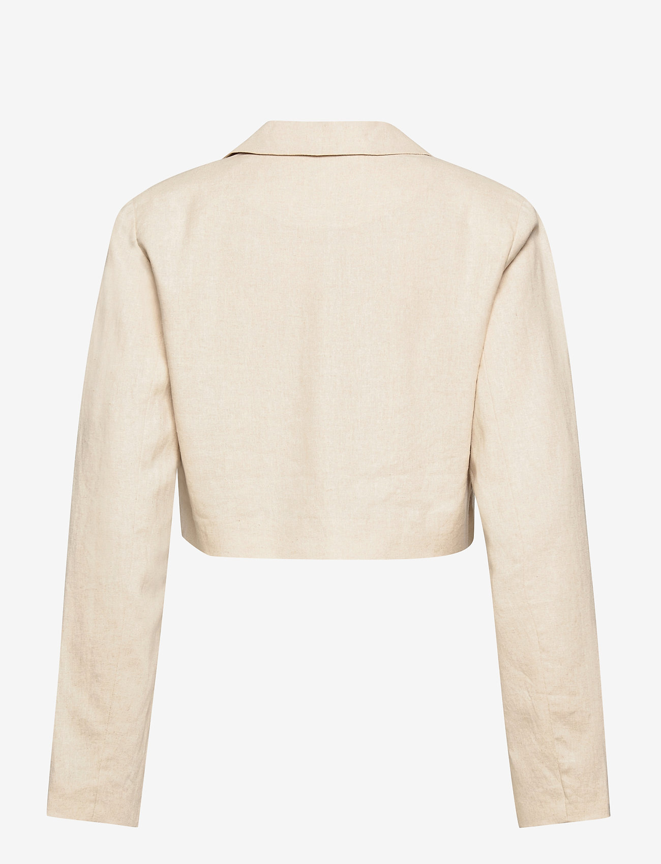 cropped linen blazer