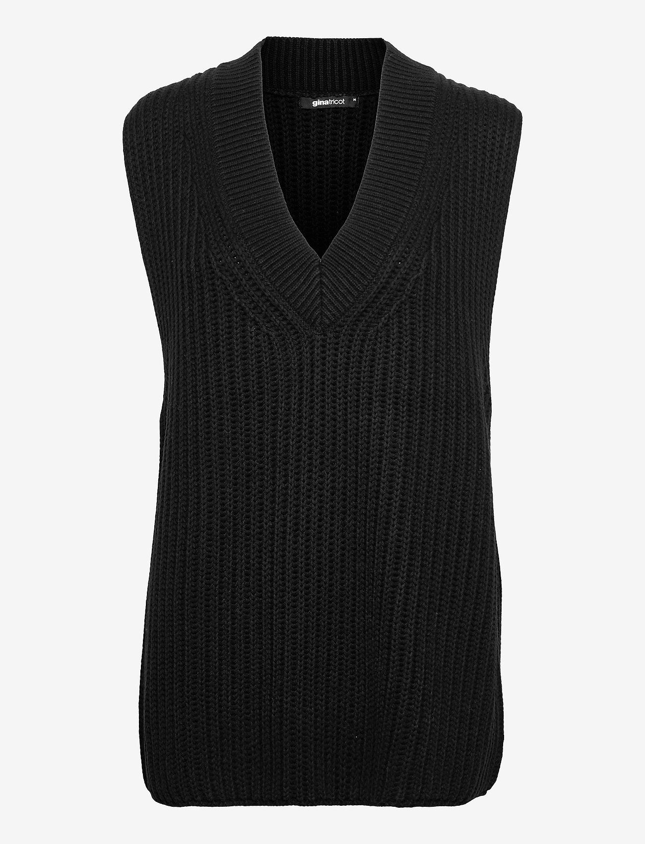 Gina Tricot - Harper knitted vest - down- & padded jackets - black (9000) - 0