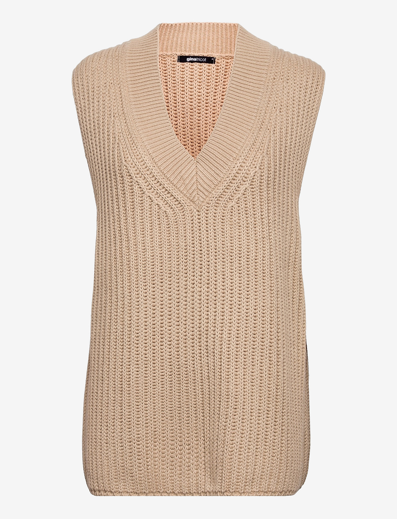 Gina Tricot - Harper knitted vest - sulejoped ja voodriga joped - plaza taupe (1761) - 0