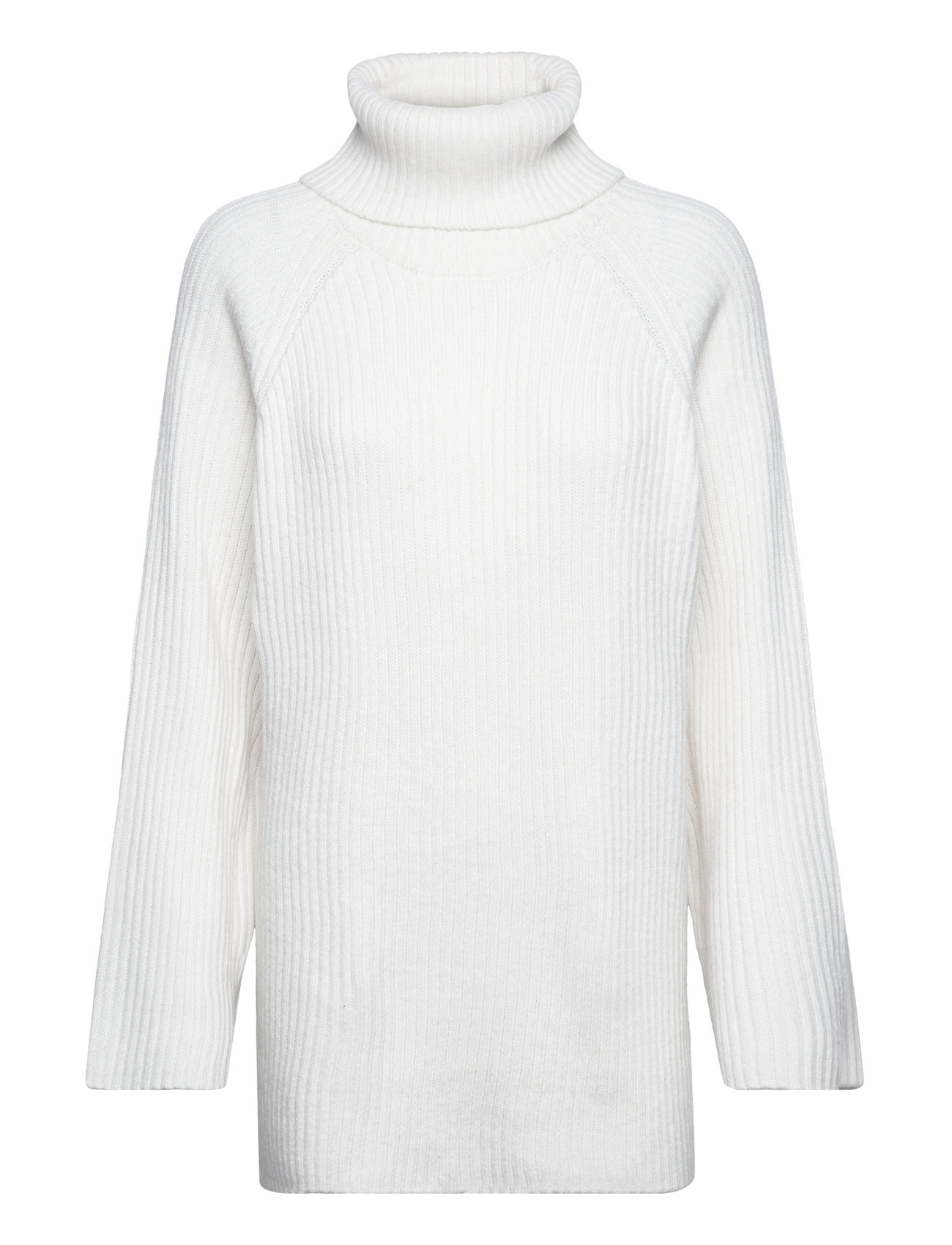 Roll-Neck Knitted Sweater Tops Knitwear Turtleneck White Gina Tricot