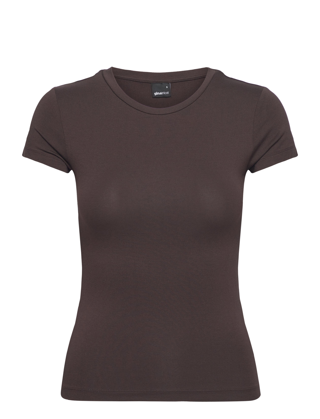 Gina Tricot Soft Touch Short Sleeve Top Brun