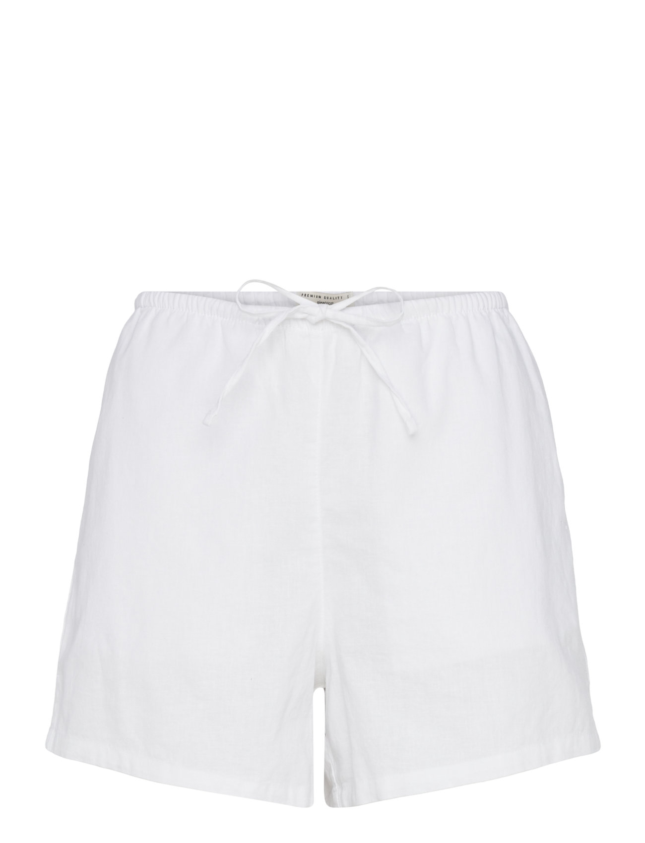Relaxed Linen Blend Shorts Bottoms Shorts Casual Shorts White Gina Tricot