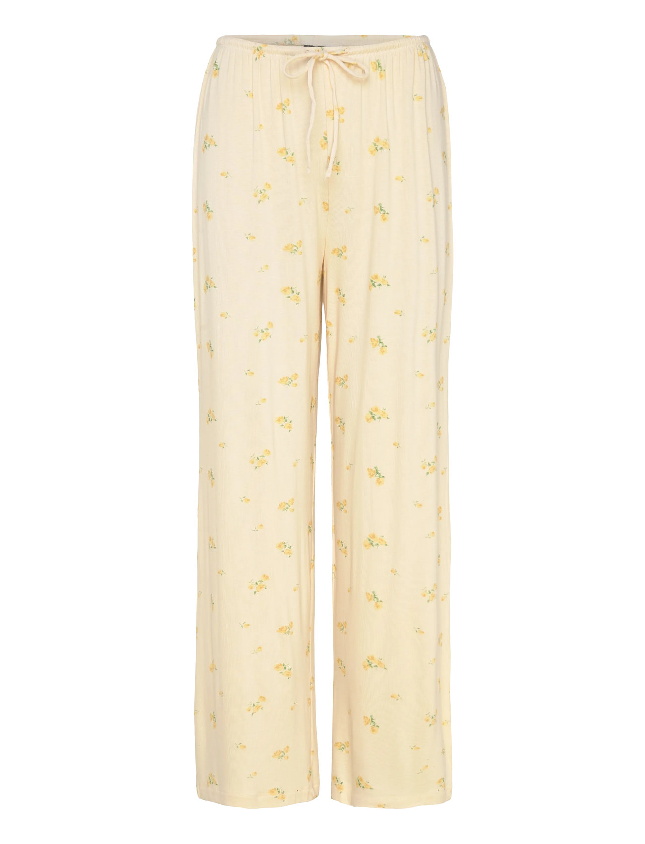 Gina Tricot Drawstring Wide Trousers, XL, Yellow, Bukser > Brede Ben, Dame