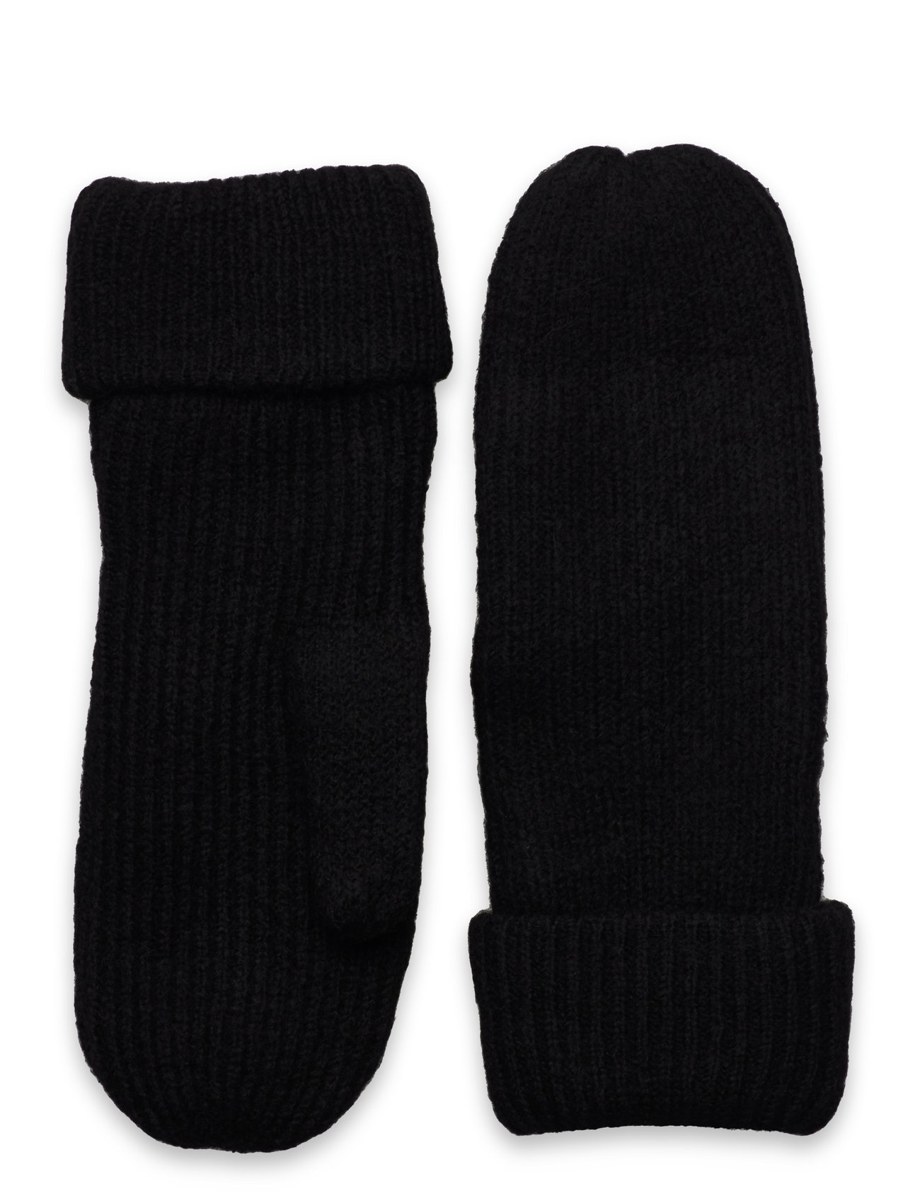 Gina Tricot Rib Mitten Svart