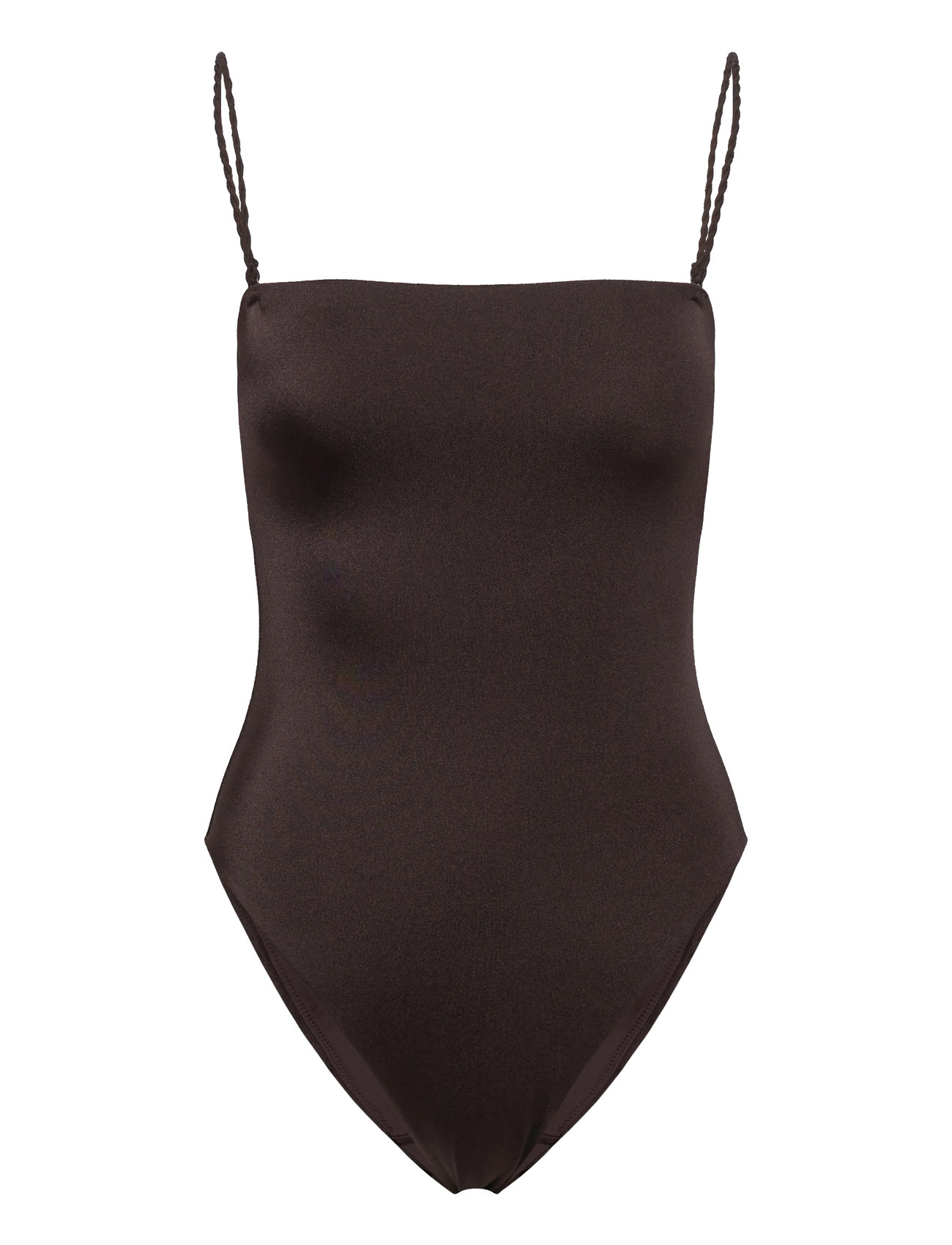 Twisted Swimsuit Badedrakt Badetøy Brown Gina Tricot