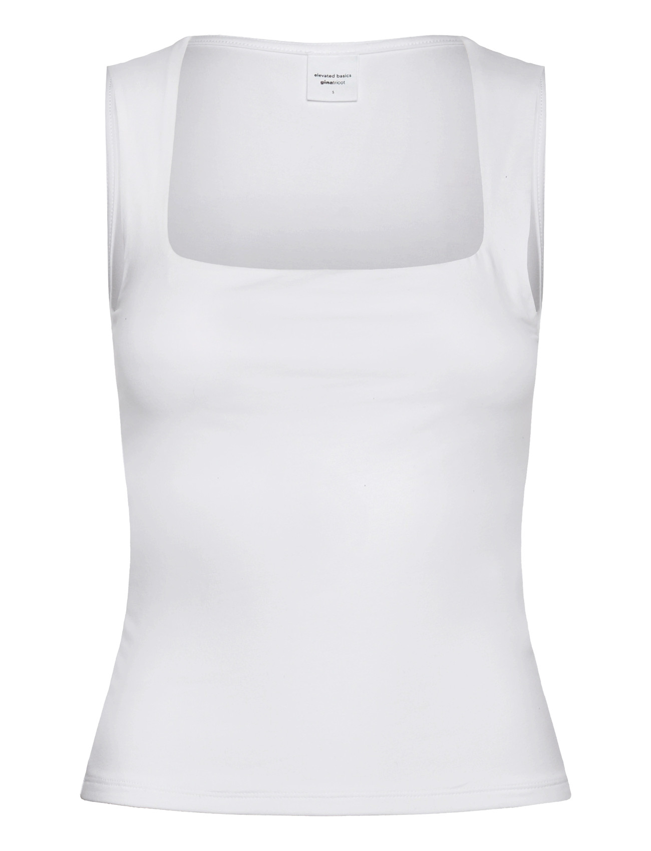 Gina Tricot Basic Square Tanktop, L, White, T-Shirts & Toppe > Uden Ærmer, Dame