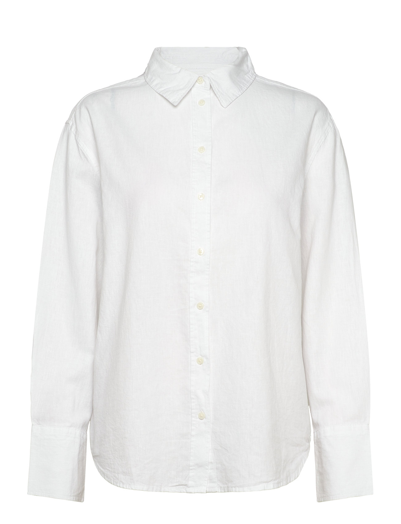 Gina Tricot Linen Blend Shirt Vit