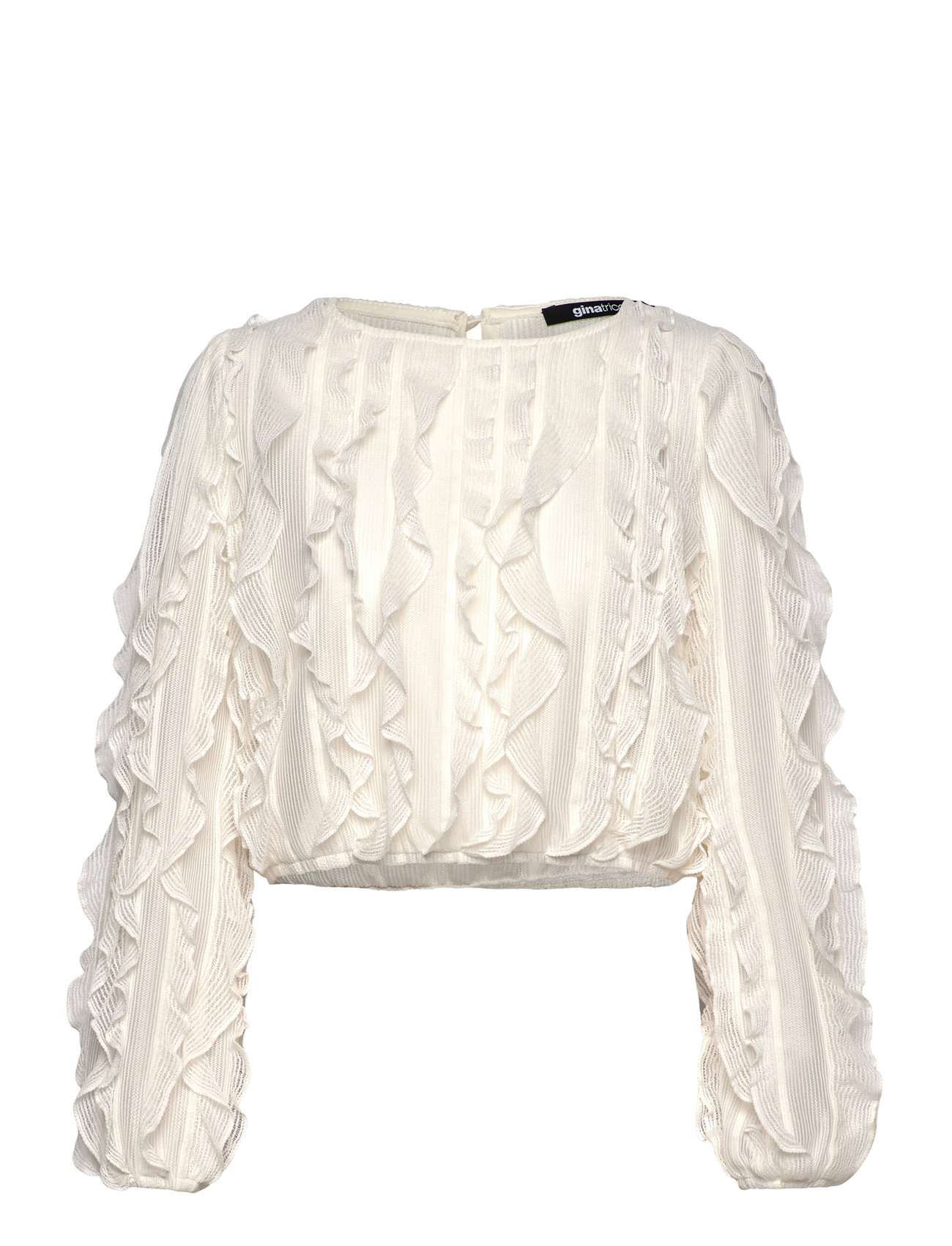 Gina Tricot Frill Top Vit