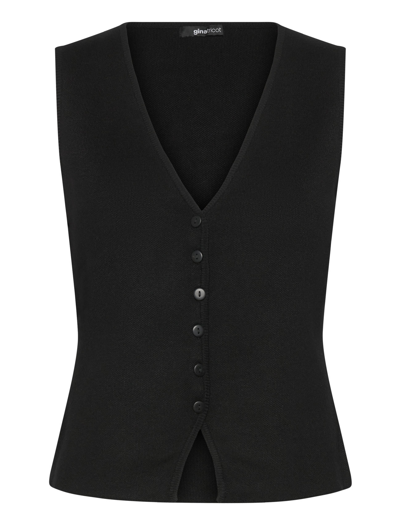 Knitted Vest Vests Knitted Vests Black Gina Tricot