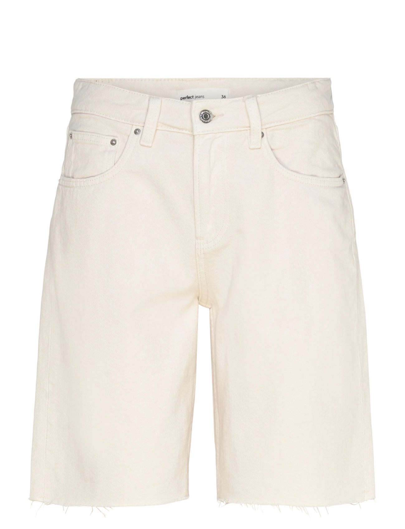 Gina Tricot Denim Jorts, 36, Cream, Shorts > Denim Shorts, Dame