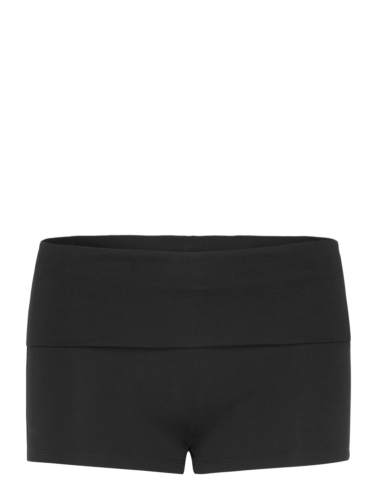 Gina Tricot Folded Hotpants, XL, Black, Shorts > Cykelshorts, Dame