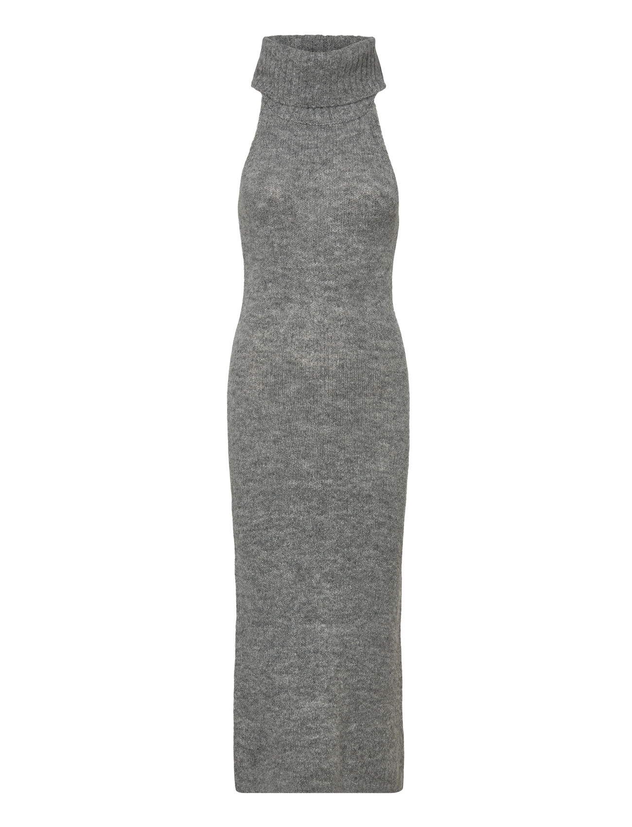 Gina Tricot Sleeveless Polo Knitted Dress, S, Grey, Kjoler > Maxikjole, Dame