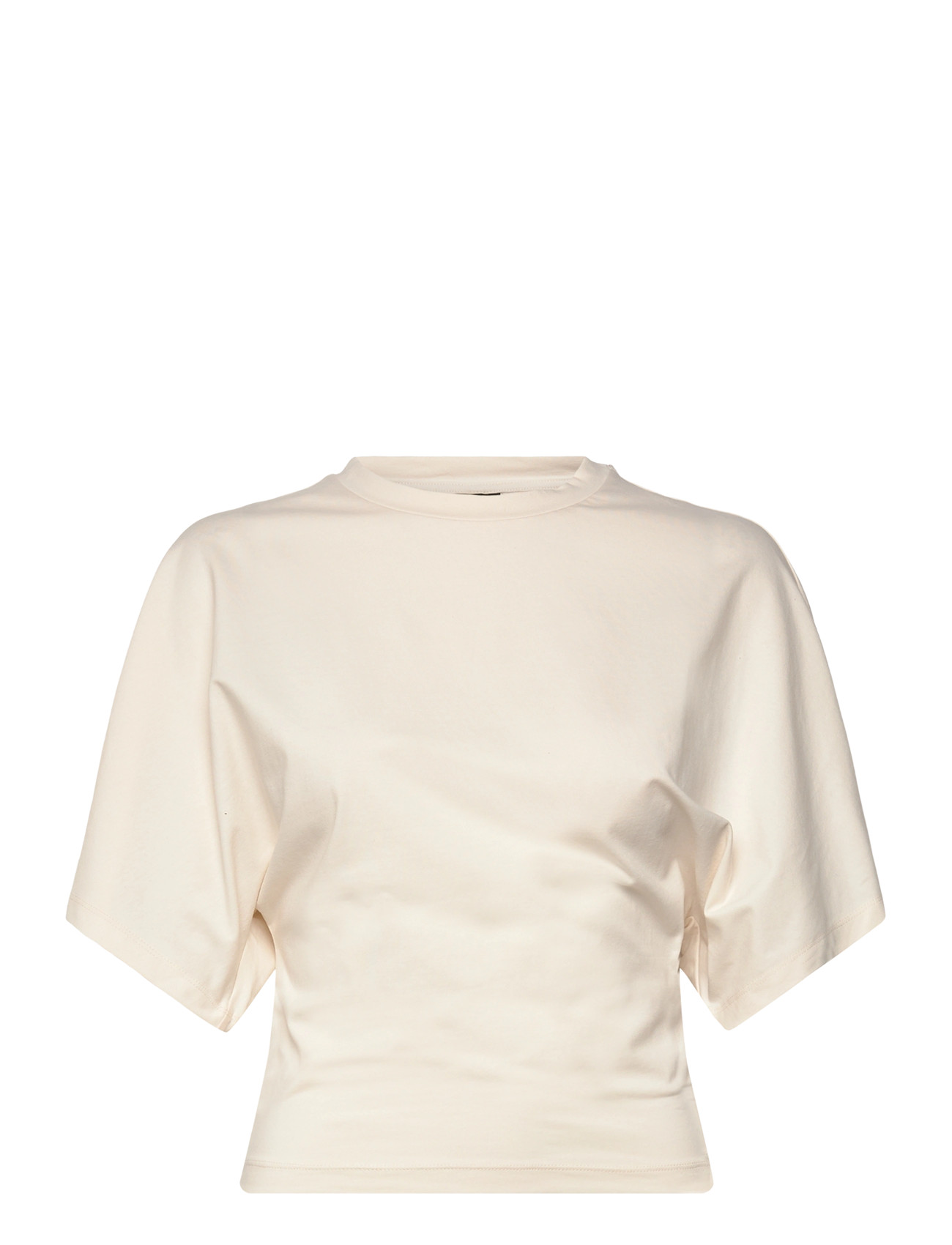 Gina Tricot Fitted Top, XL, Cream, T-Shirts & Toppe > Kortærmede, Dame
