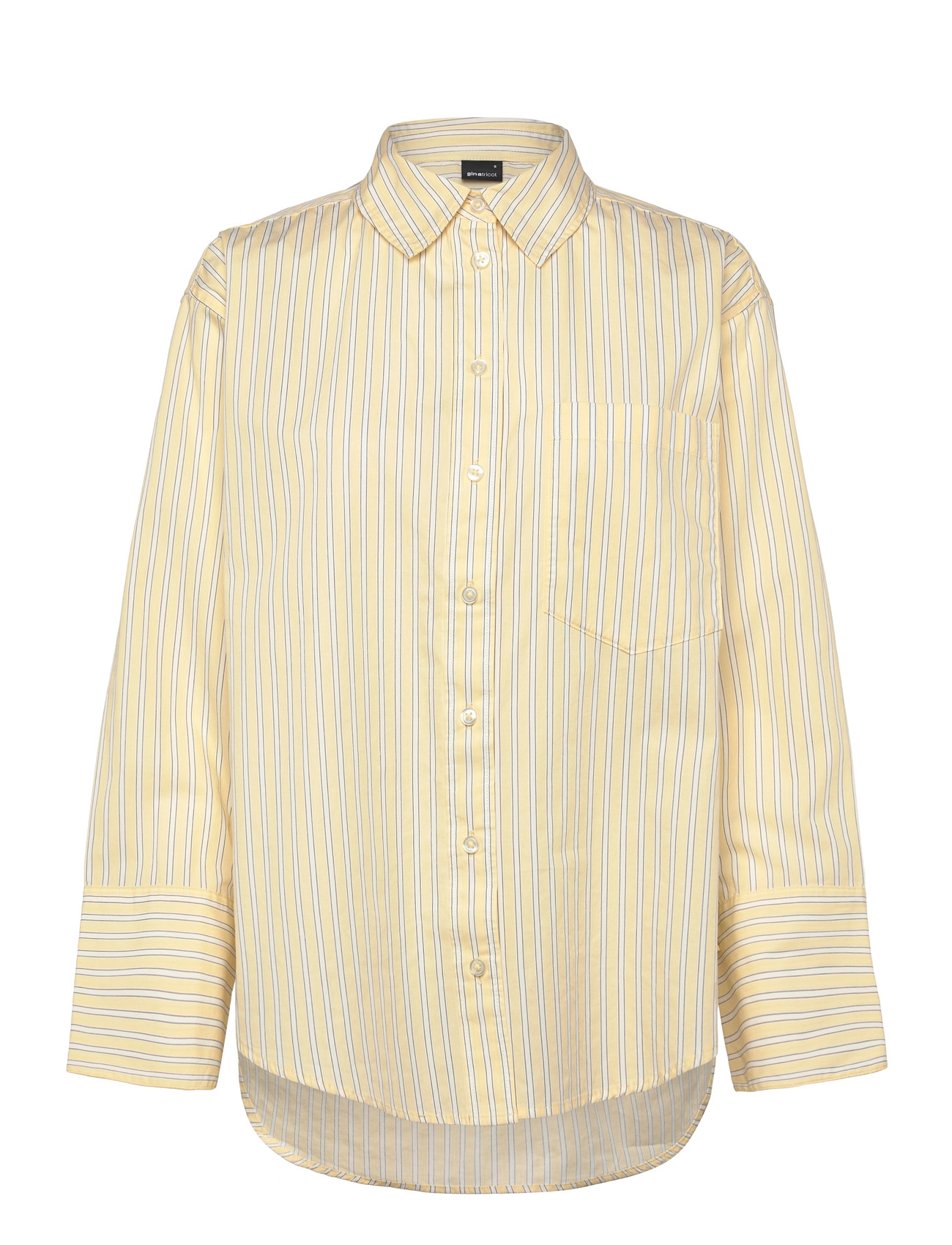Gina Tricot Poplin Shirt, S, Yellow, Skjorter > Langærmede, Dame