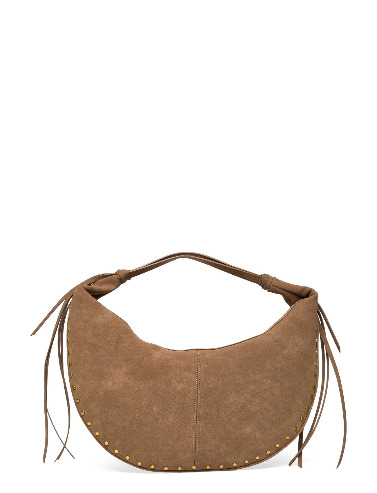 Gina Tricot Halfmoon Fringe Shoulder Bag, One Size, Brown, Tasker > Tasker Med Tophåndtag, Dame