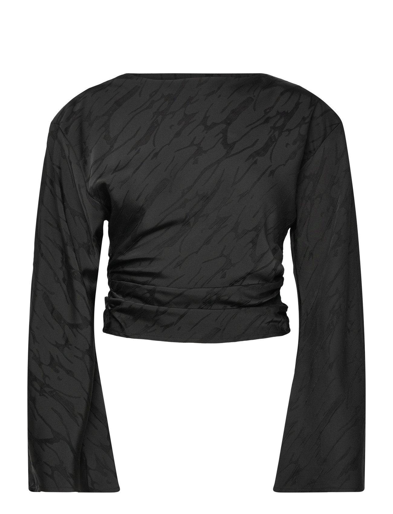 Gina Tricot Structured Blouse, XS, Black, Bluser > Langærmede, Dame