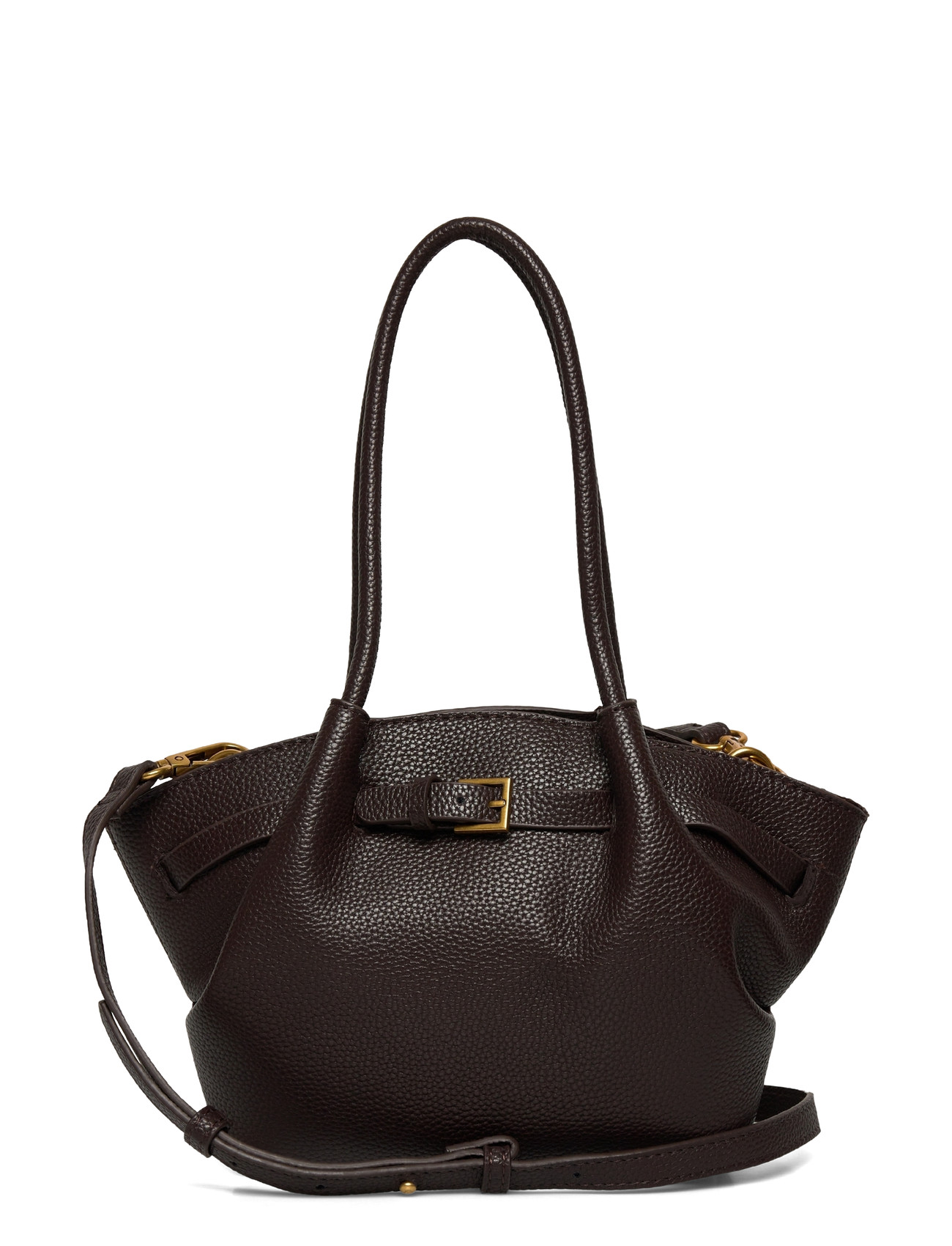 Gina Tricot Mini Fold Detail Bag, One Size, Brown, Tasker > Tasker Med Tophåndtag, Dame