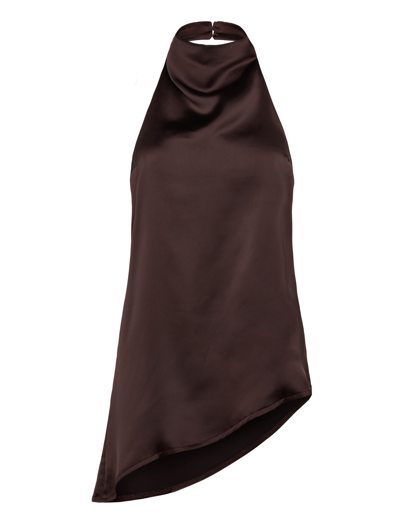Gina Tricot Halterneck Tunic Top, 34, Brown, Bluser > Uden Ærmer, Dame