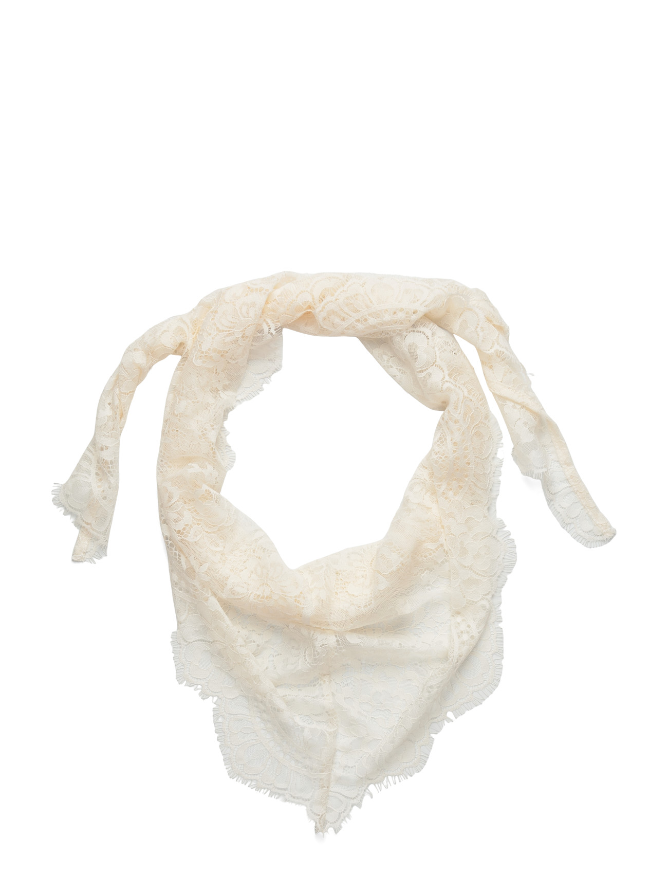 Gina Tricot Lace Hip Scarf, One Size, Cream, Tørklæder > Letvægtstørklæder, Dame