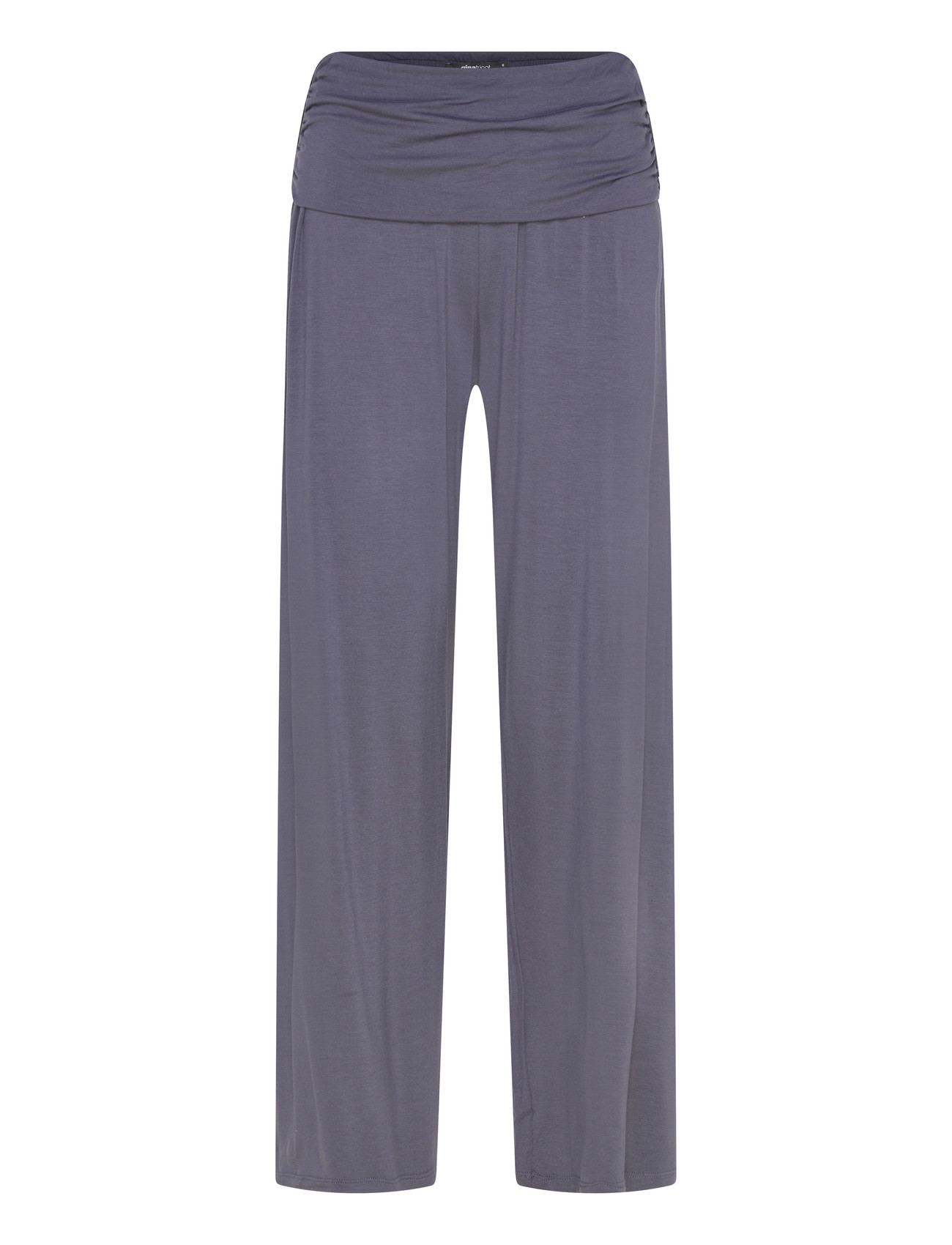 Gina Tricot Folded Wide Yoga Trousers, M, Blue, Sport Pants > Sport Training Pants, Dame