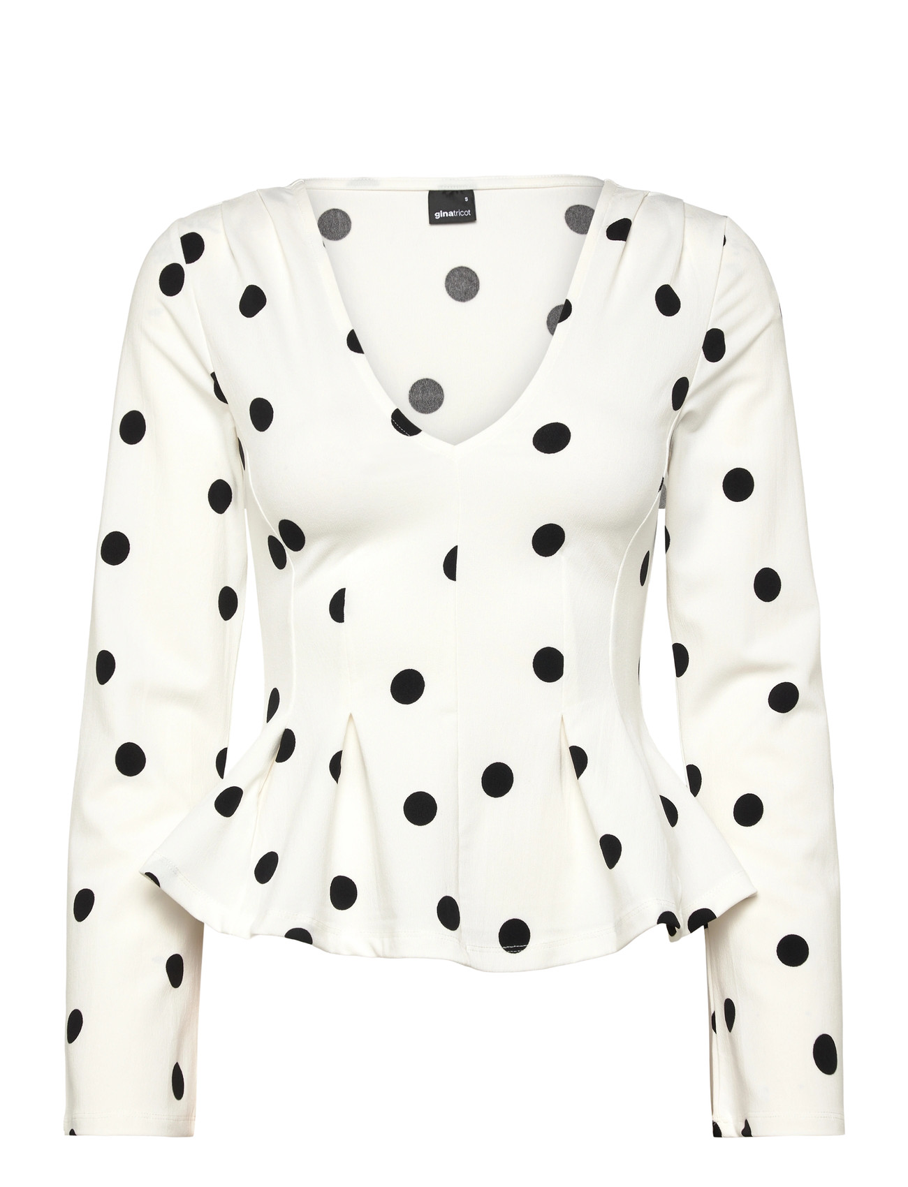 Gina Tricot Peplum Top, L, Black, T-Shirts & Toppe > Langærmede, Dame
