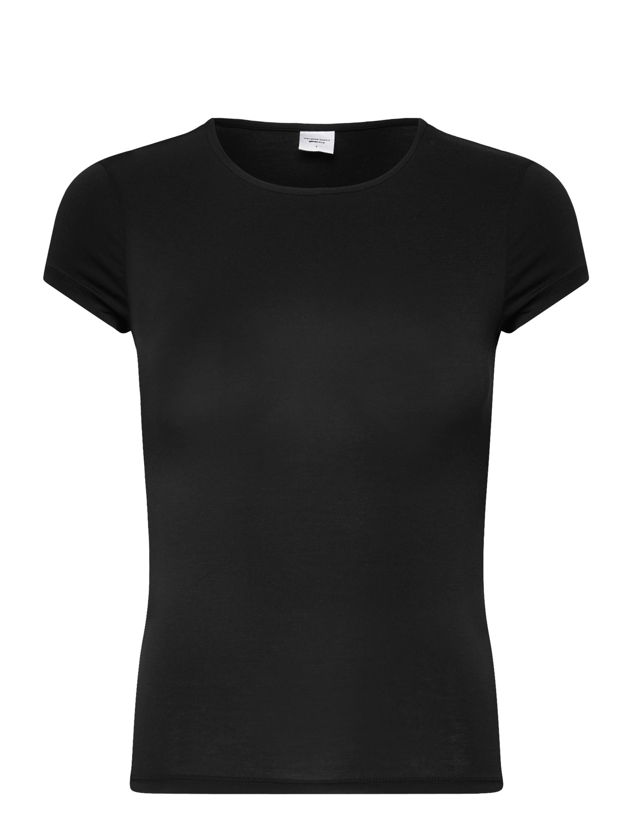 Gina Tricot Slim Fit Top, XL, Black, T-Shirts & Toppe > Kortærmede, Dame
