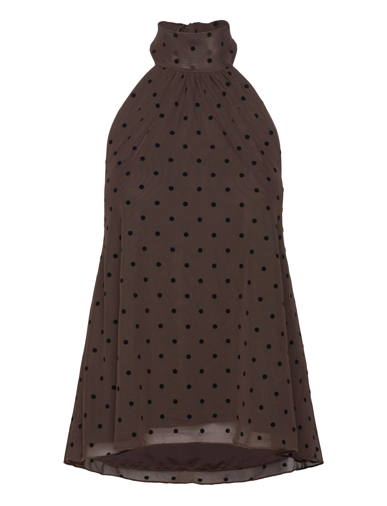 Gina Tricot Halterneck Top, L, Brown, Bluser > Uden Ærmer, Dame