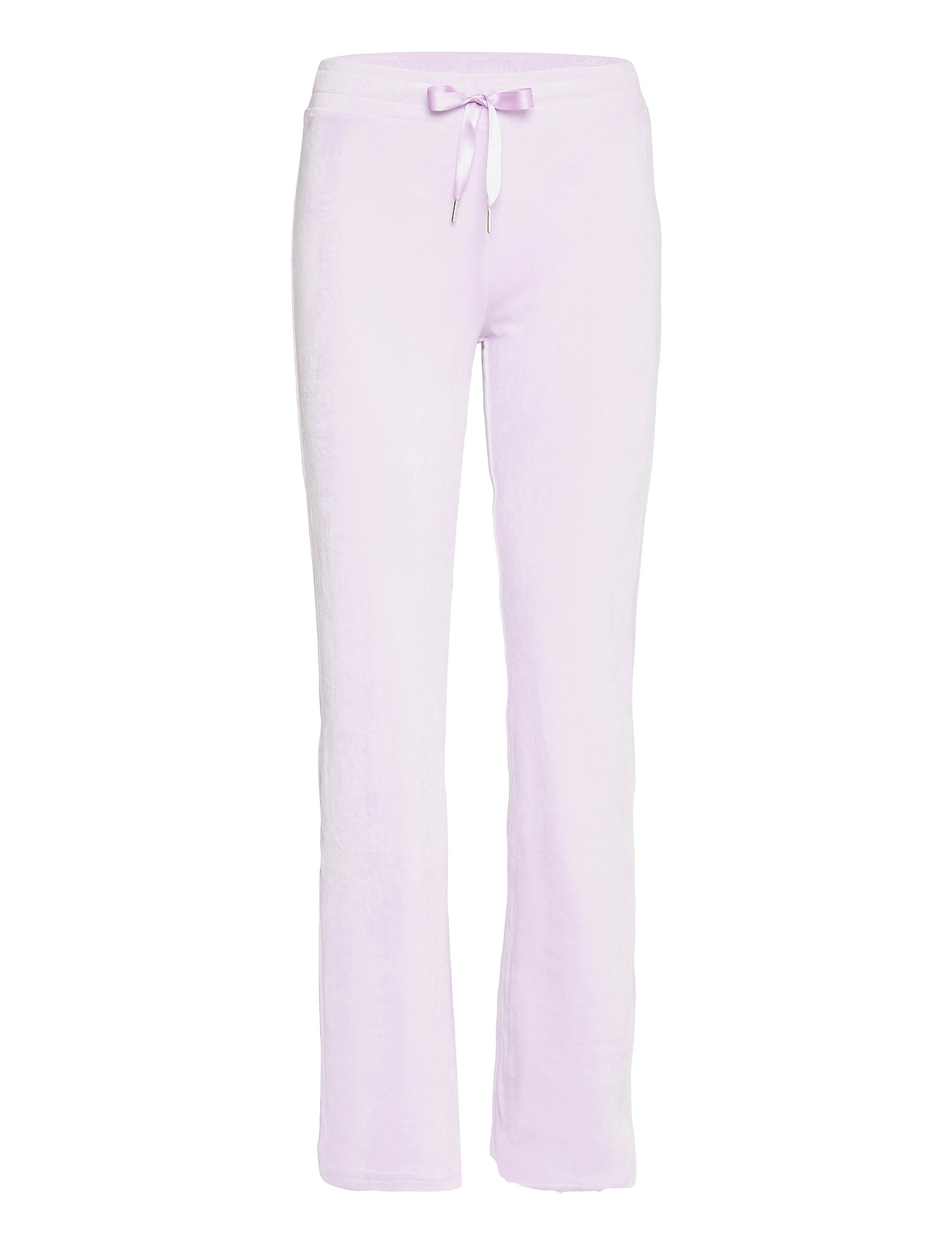 Cecilia Velour Trousers Casual Bukser Lyserød Gina Tricot