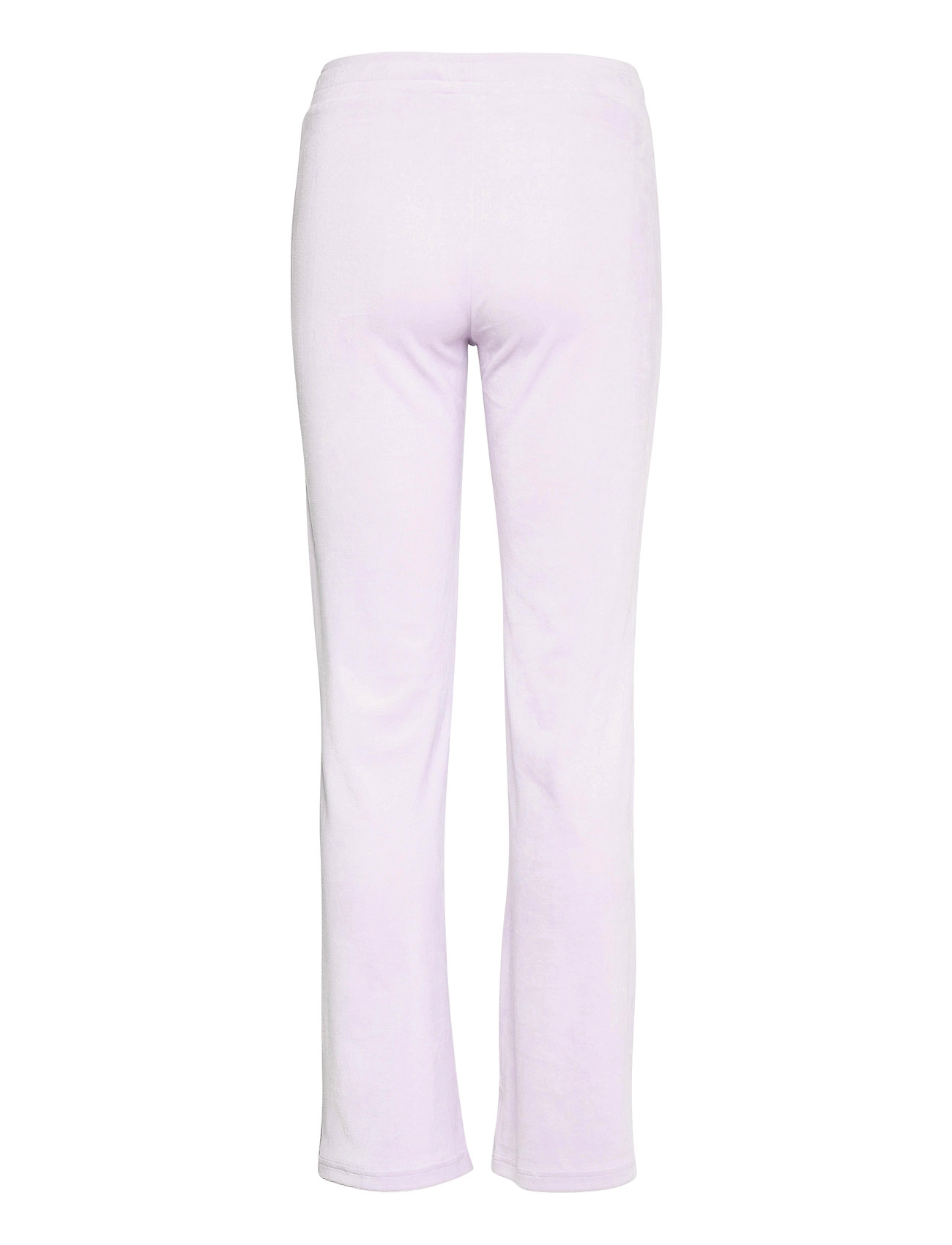 Cecilia Velour Trousers Casual Bukser Lyserød Gina Tricot