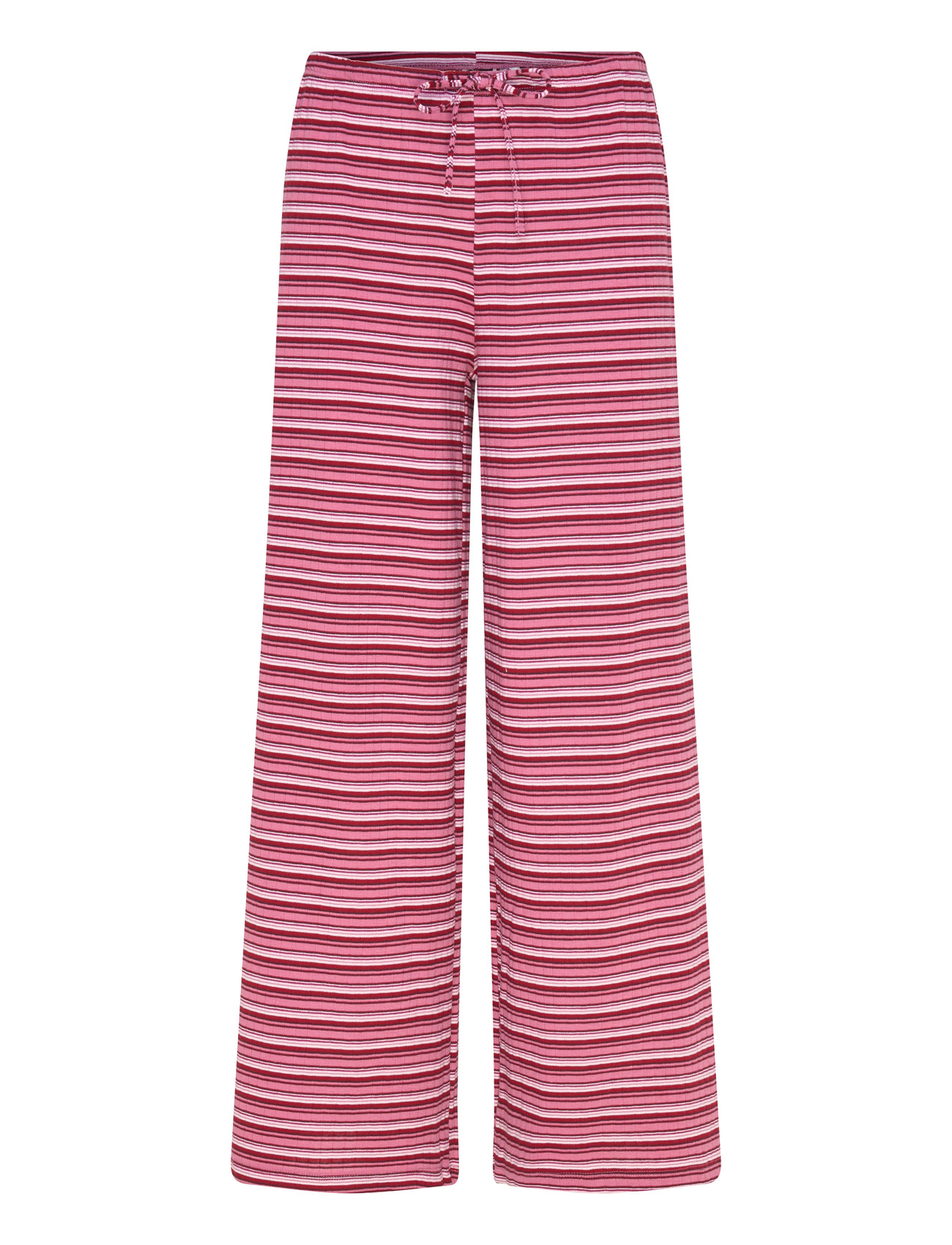 Gina Tricot Striped Soft Trousers, L, Multi/patterned, Bukser > Brede Ben, Dame