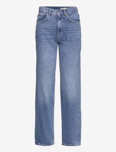 90s high waist jeans - straight jeans - dk blue