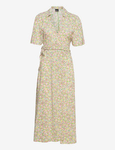 Doris long dress - vasaras kleitas - lime flower (6465)