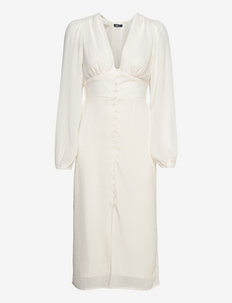 Mindy button down dress - summer dresses - egret