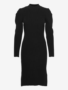 Bonnie knitted dress - sukienki letnie - black (9000)