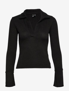 Ella top - polo shirts - black (9000)
