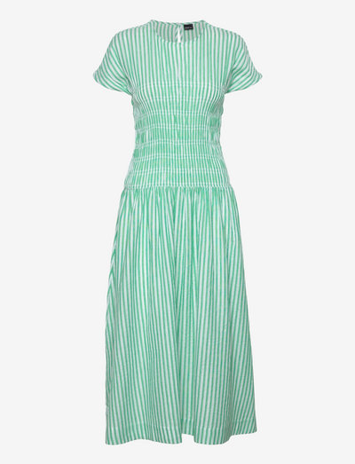 Deanna dress - robes d'été - green stripe (6982)