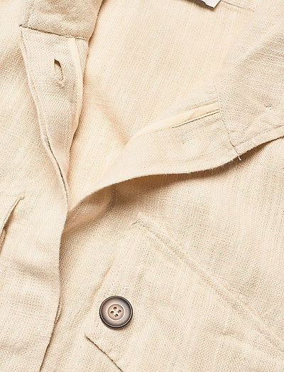 maja linen trucker jacket