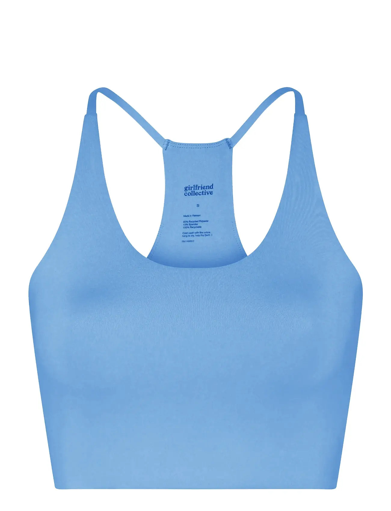 GIRLFRIEND COLLECTIVE Float Cleo Halter BH Blau - XS - Damen