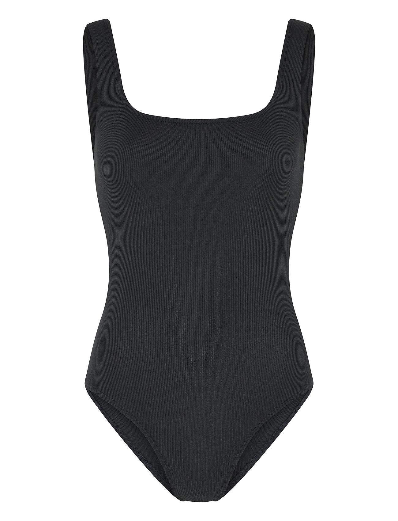 Girlfriend Collective Penny Square Neck Bodysuit Svart