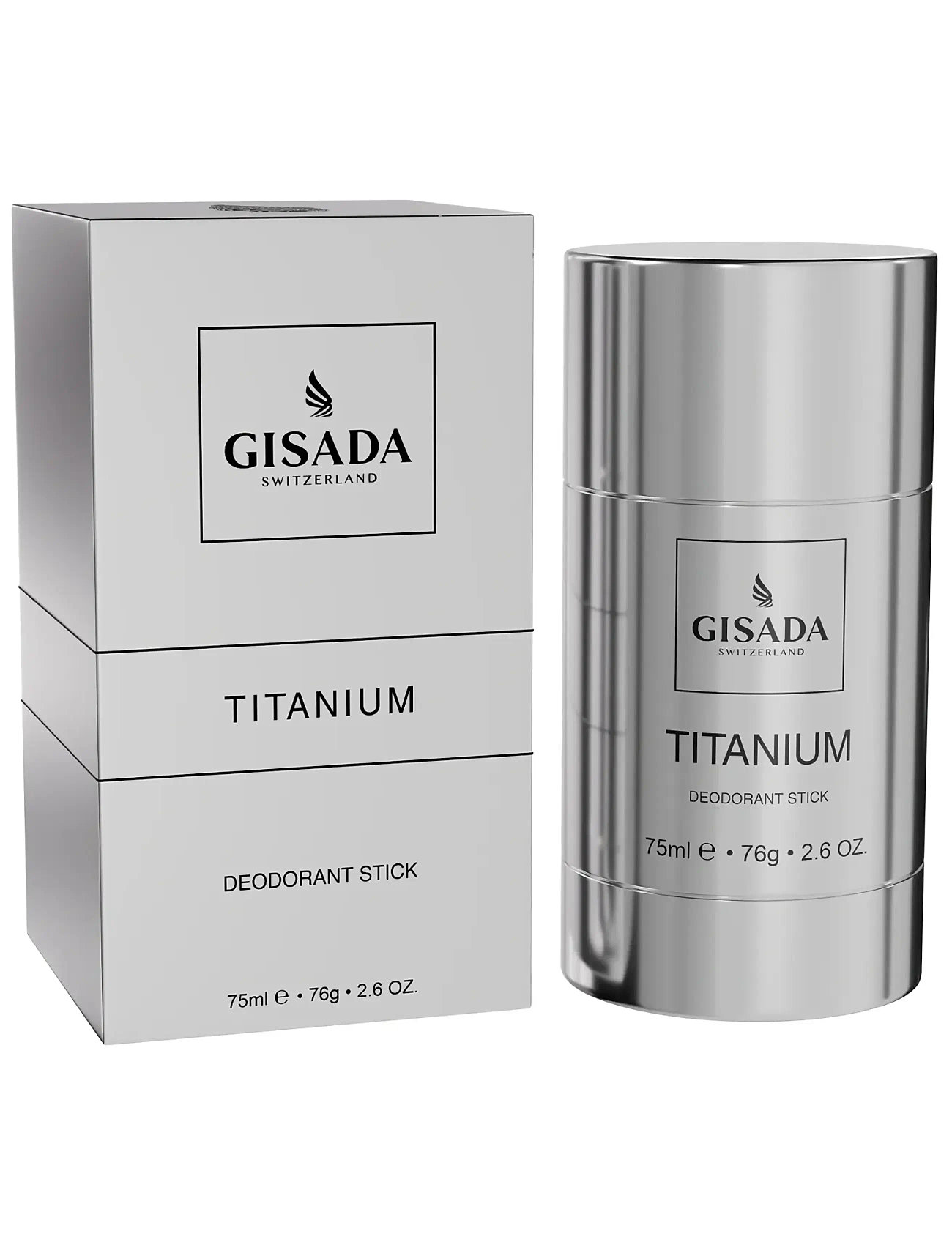Gisada Titanium Deodorant Stick 75ml, 75 ml, Nude, Creams & Wipes, Herre