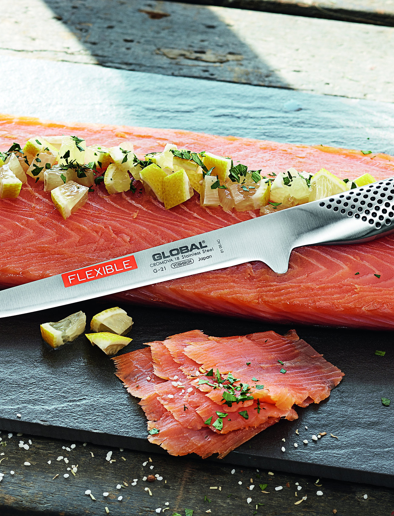 GLOBAL G21 Fish Boning Knife Flexible Steel 16cm Fillet knives