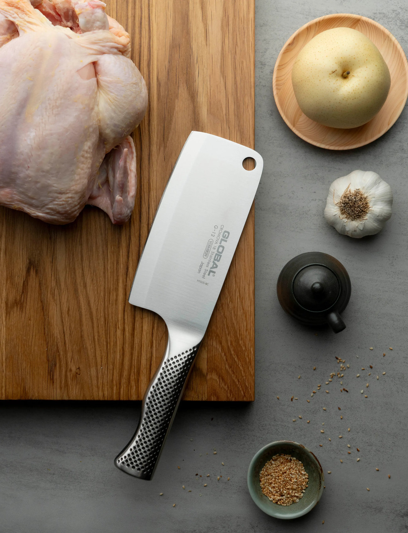GLOBAL Kødøkse 16 cm, 16 cm, Silver, Knive Og Tilbehør > Kokkeknive, Unisex