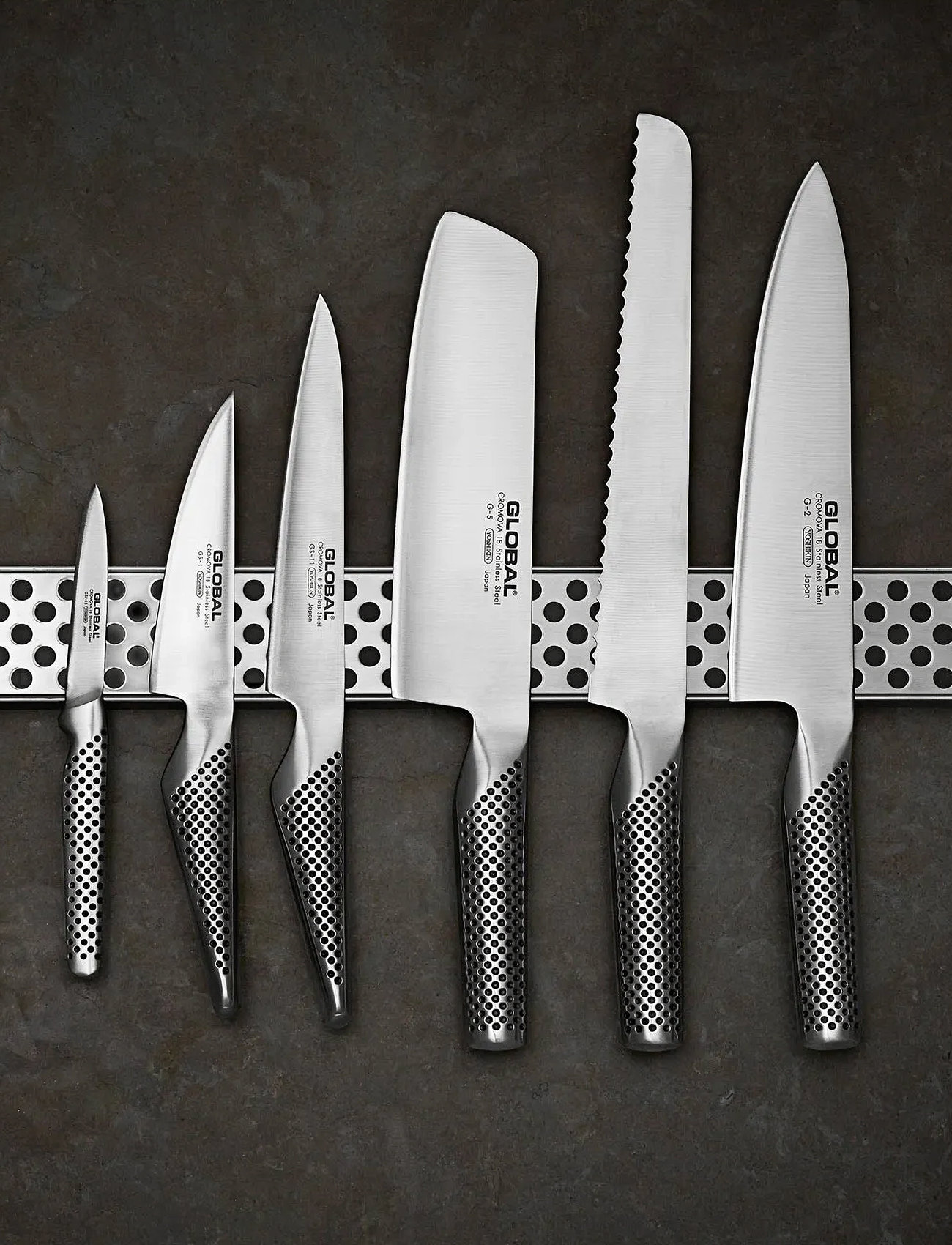 GLOBAL Magnetliste 41 cm, 41 cm, Silver, Knive Og Tilbehør > Knivblokke, Unisex