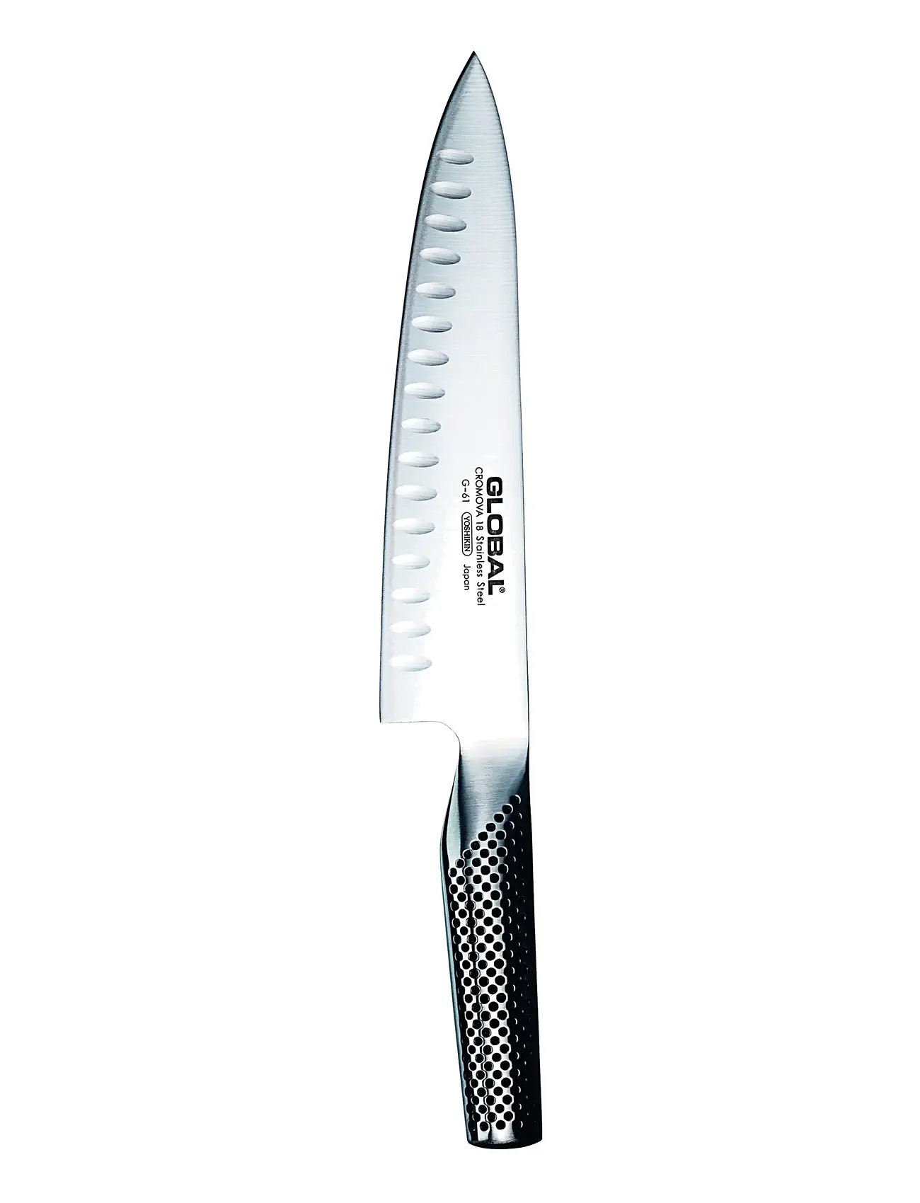 GLOBAL Kokkekniv Spids Grantonskær 20 cm, 20 cm, Silver, Knive Og Tilbehør > Kokkeknive, Unisex