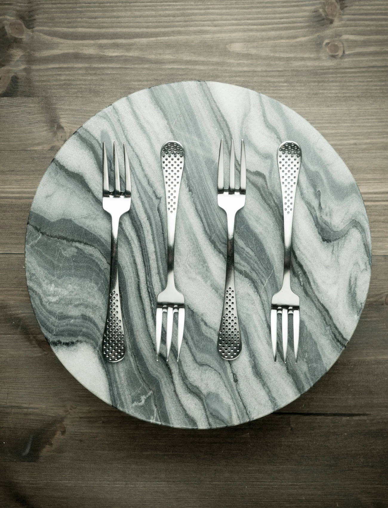 GLOBAL Bordsgaffel 4-Dele Sæt, 28.6 cm, Silver, Bestik > Gafler, Unisex
