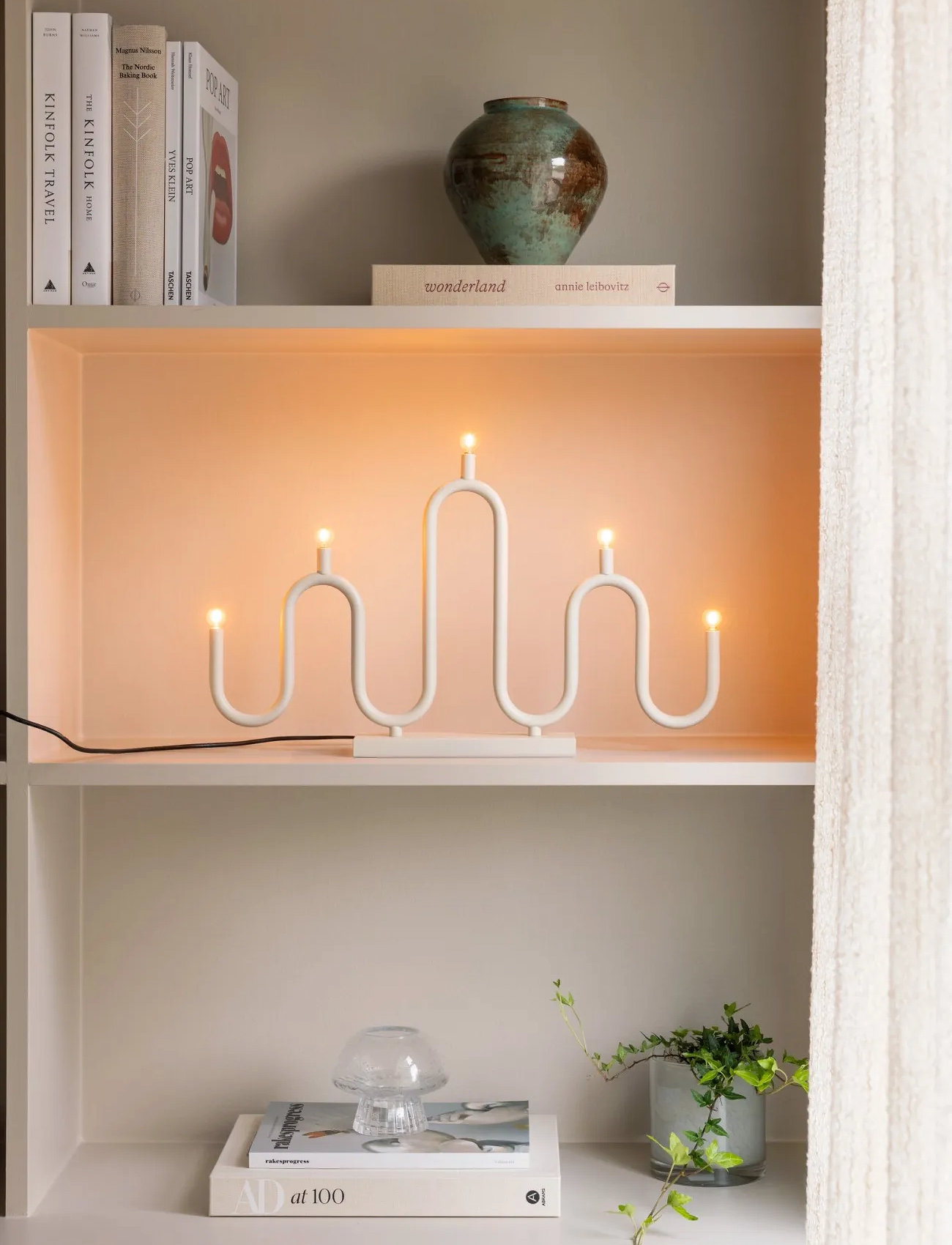 Globen Lighting Candlestick Noel 5, H30 cm, White, Julebelysning > Elektriske Adventsstager, Unisex