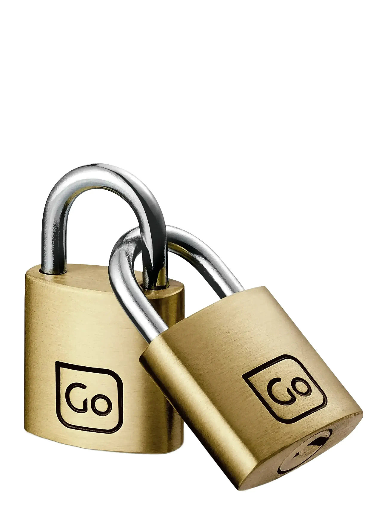 GO TRAVEL Brass Padlocks Twin Packs Gold - One Size - Damen