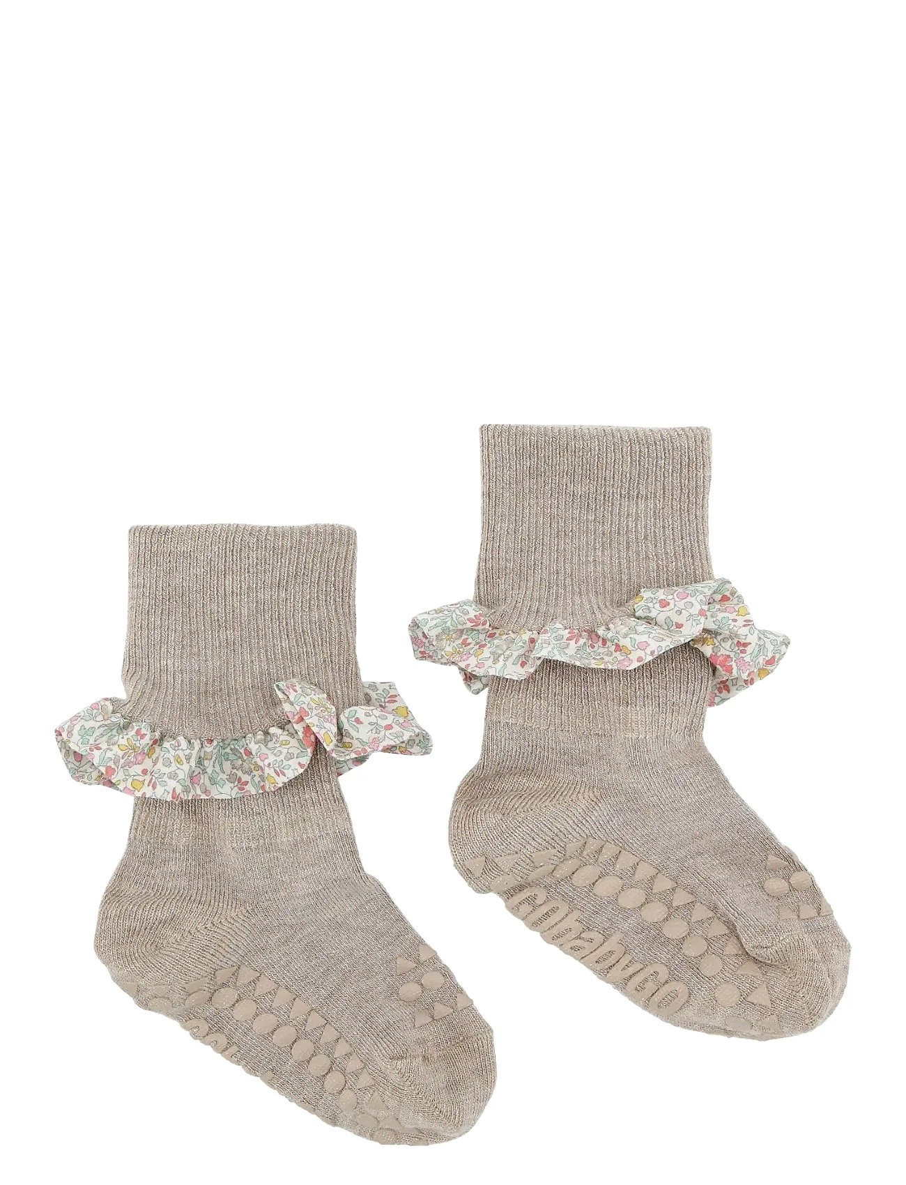 GoBabyGo Non-Slip Socks - Bamboo / Liberty, 27/30, Beige, Sokker Og Strømpebukser > Skridsikre Sokker, Børn