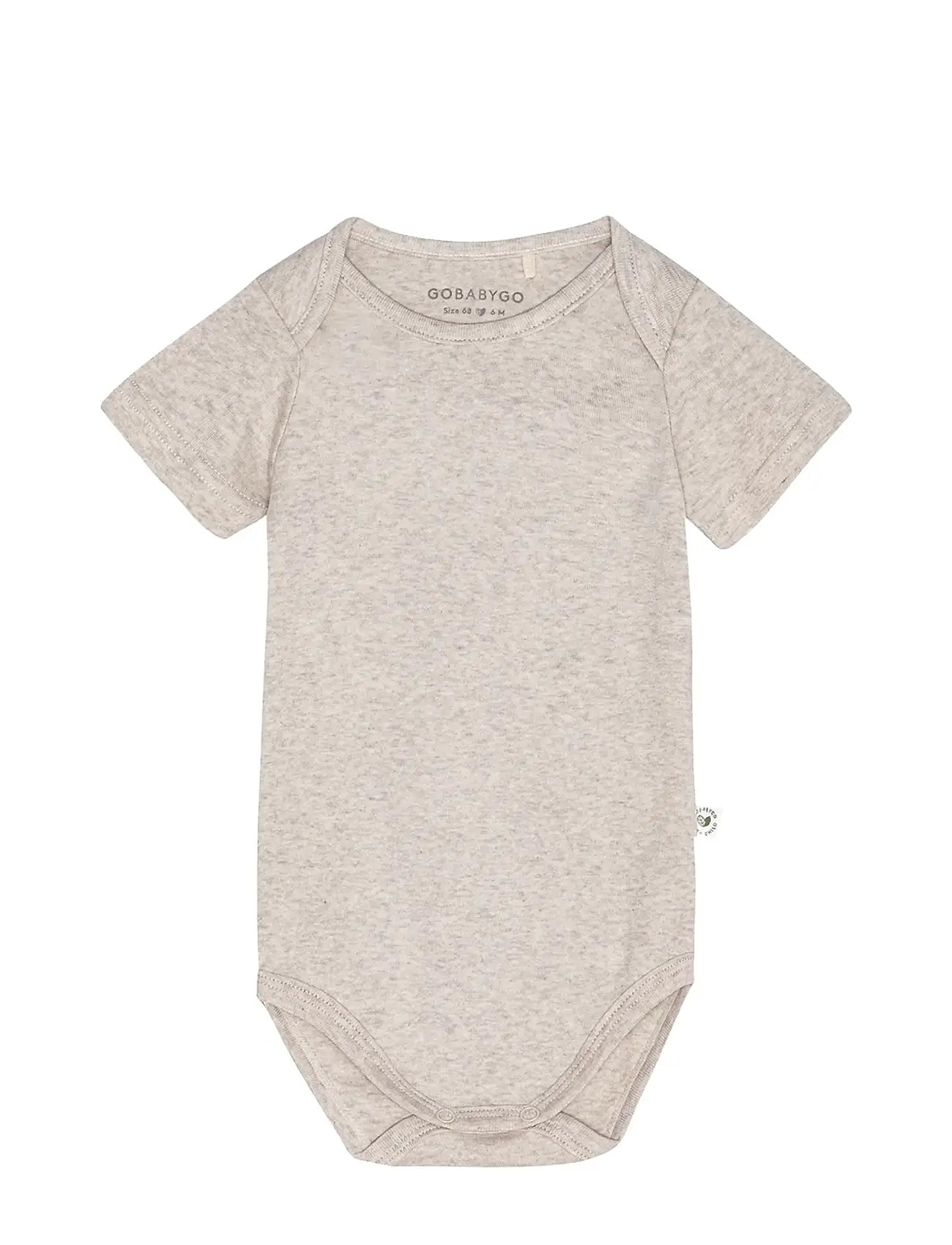 GOBABYGO Hazel Body Kurz Sleeve Beige - 68 - Kinder